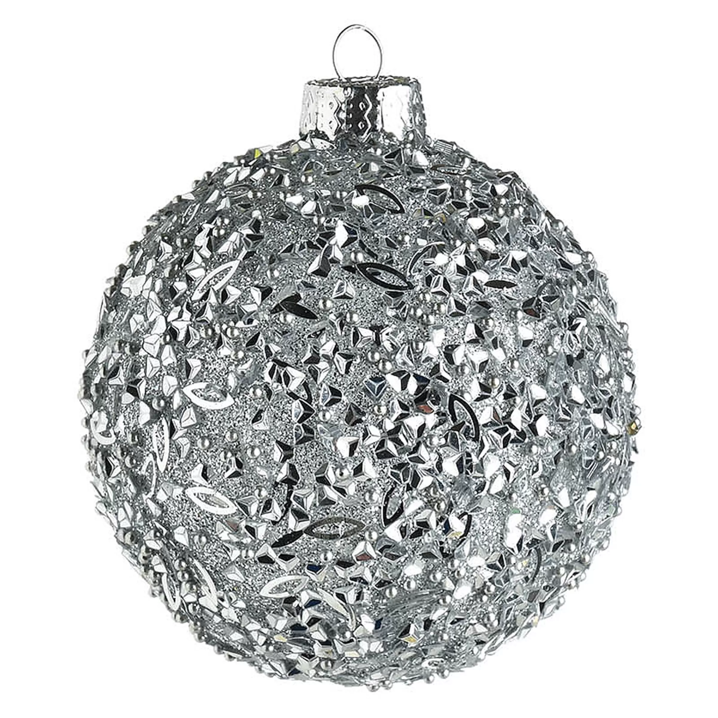 Depot Boule De Noël En Verre Granules A Paillettes