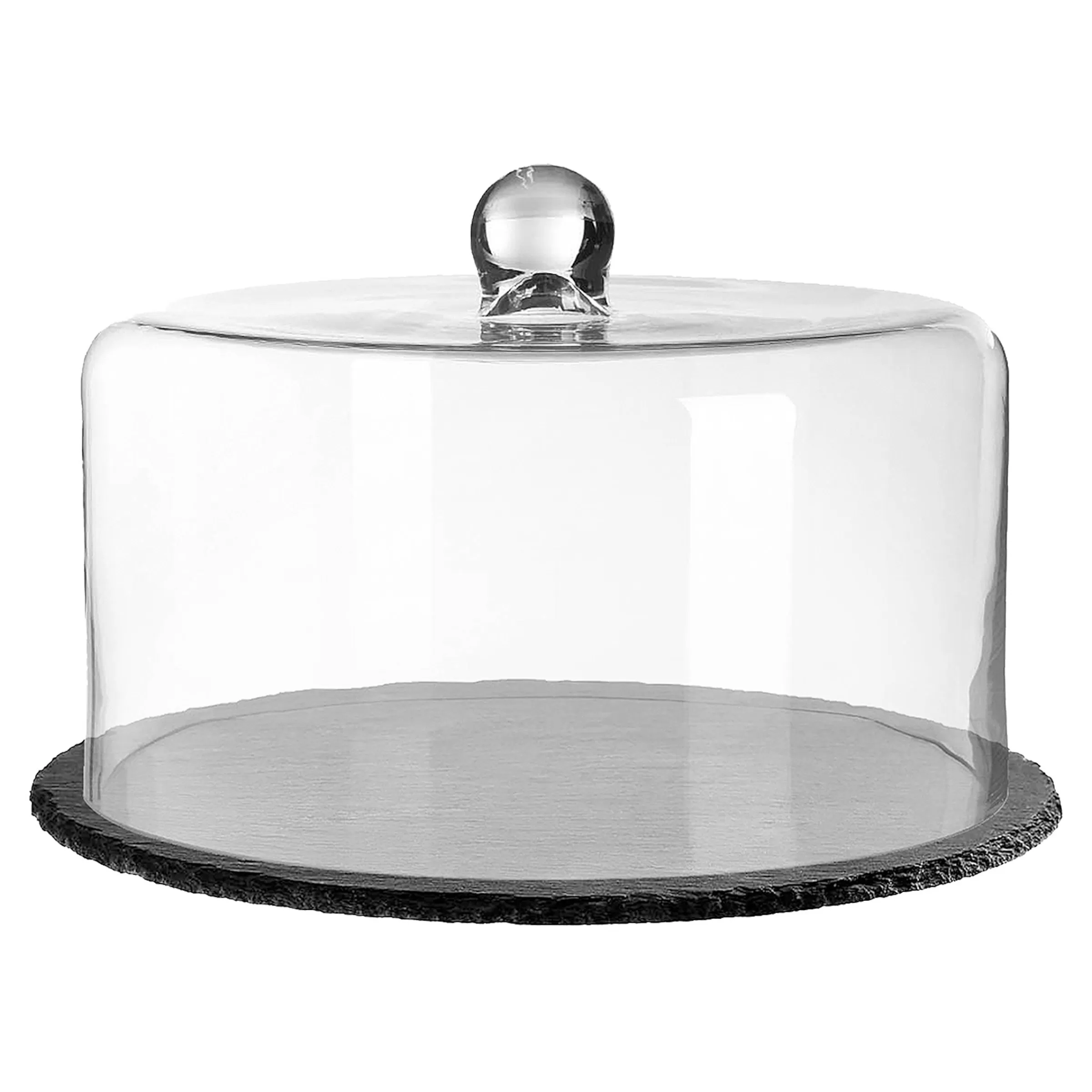 Depot Cloche En Verre Avec Plateau De Service En Ardoise Best Sale