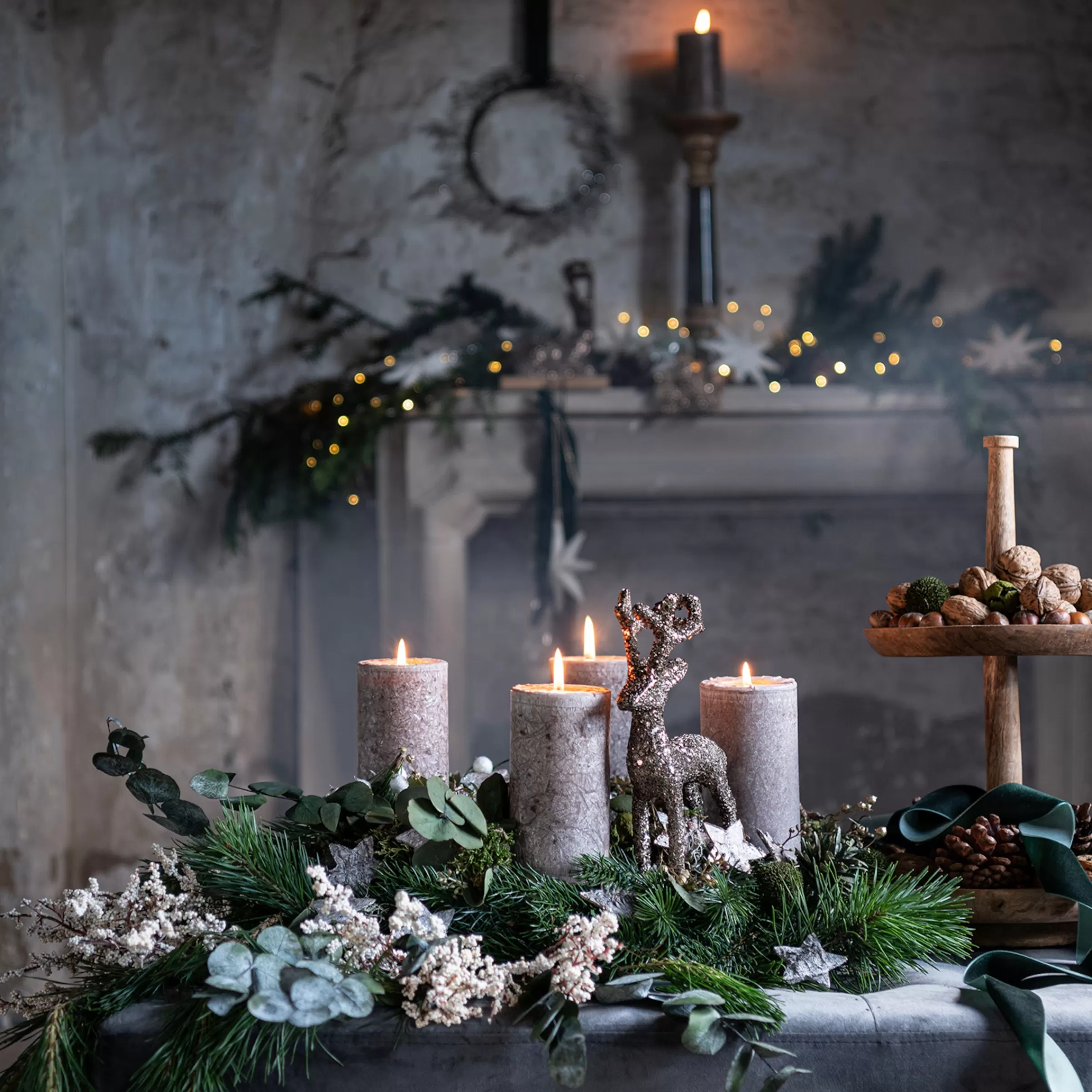 Depot Set De Couronne De L'Avent Décorative Classic Christmas