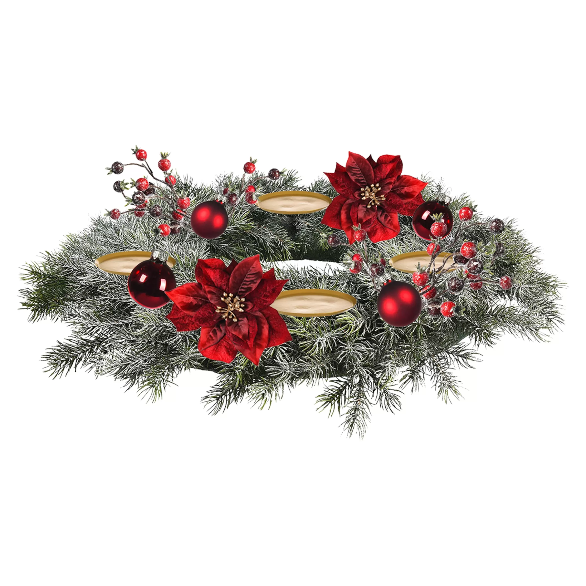Depot Set De Décoration Couronne De L'Avent Christmas Frosty