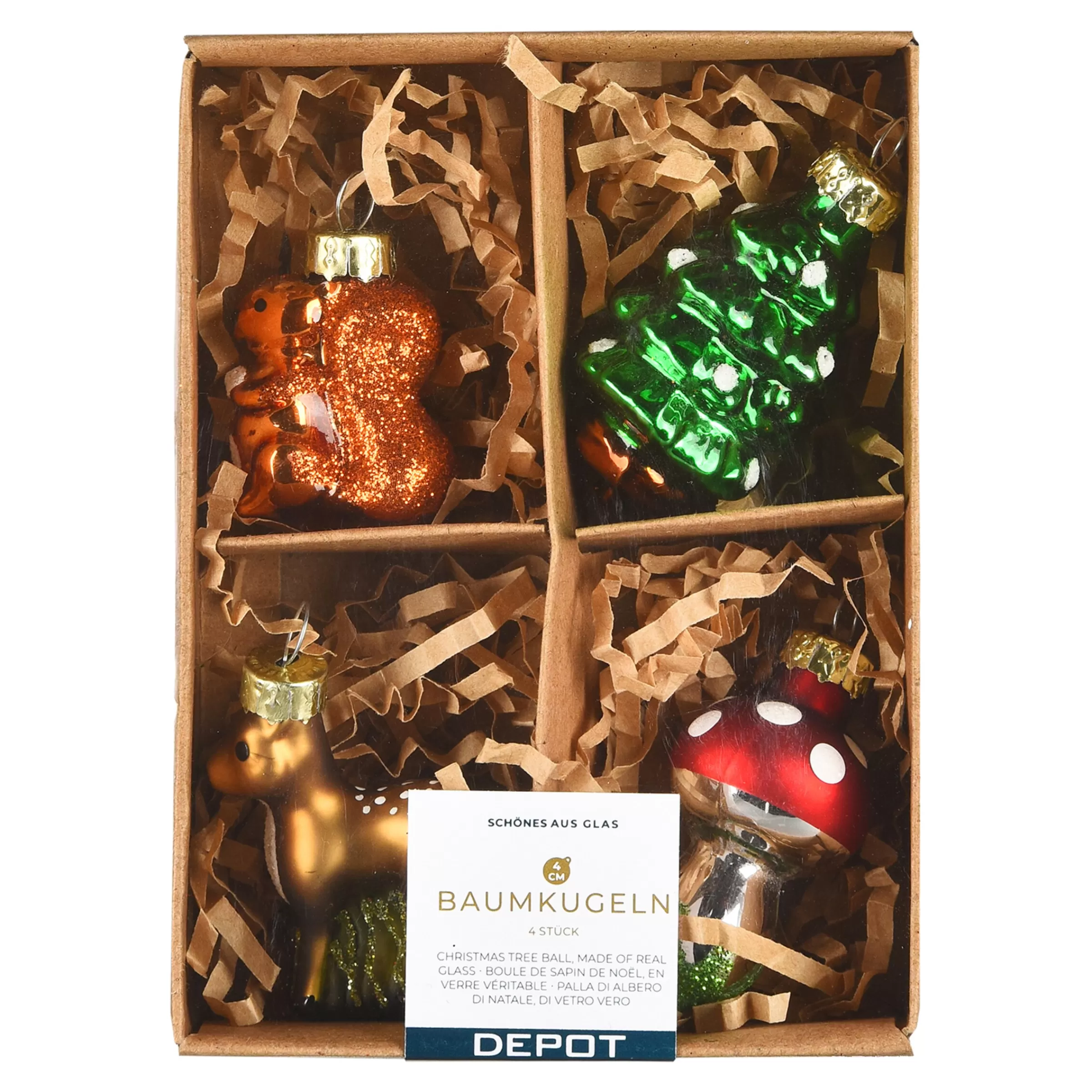 Depot Set De Décoration En Verre Pour Le Sapin