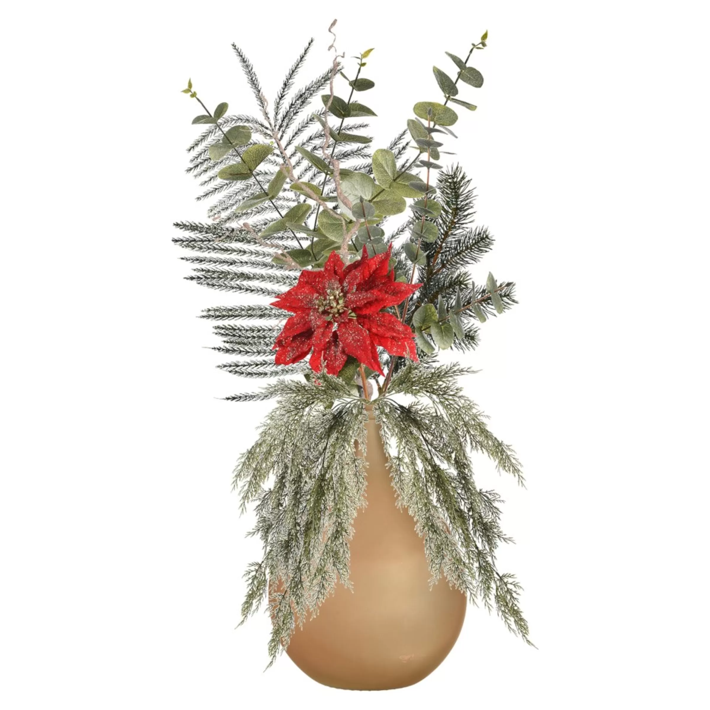 Depot Vase Ballon Classic Christmas Avec Fleurs Artificielles Clearance